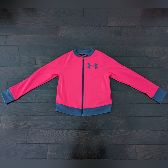 sz:YS Under Armor, Girls full zip track jacket, Penta Pink; Youth S - Picture 1 of 7